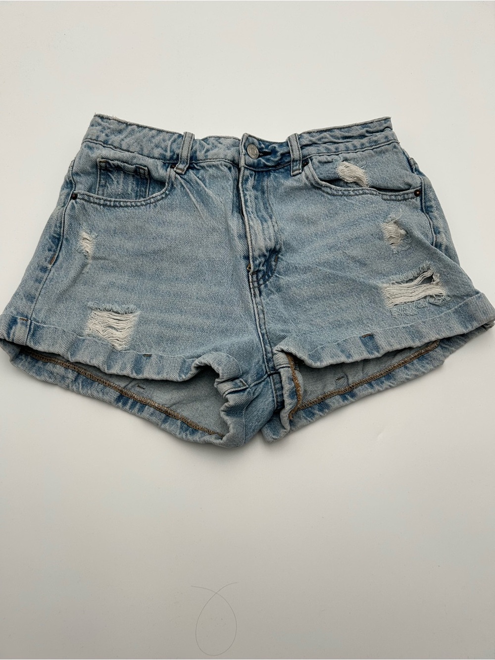 PacSun Light Blue Distressed Denim Jean Shorts